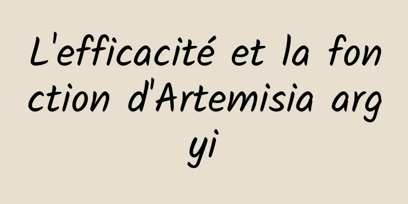 L'efficacité et la fonction d'Artemisia argyi