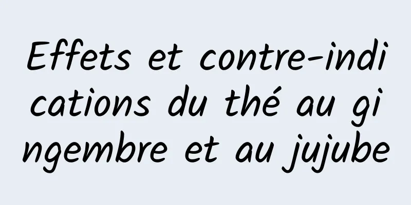 Effets et contre-indications du thé au gingembre et au jujube