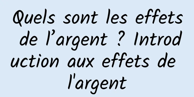 Quels sont les effets de l’argent ? Introduction aux effets de l'argent