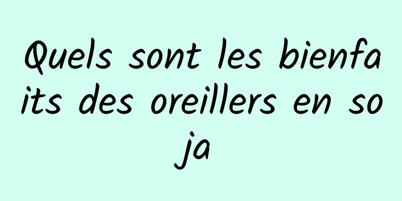 Quels sont les bienfaits des oreillers en soja