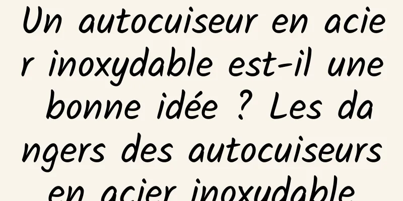 Un autocuiseur en acier inoxydable est-il une bonne idée ? Les dangers des autocuiseurs en acier inoxydable 