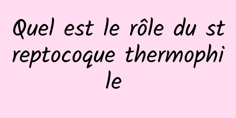 Quel est le rôle du streptocoque thermophile 