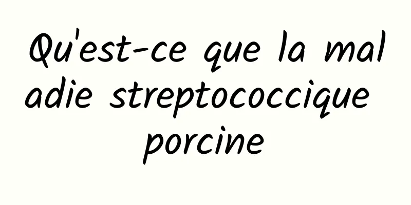 Qu'est-ce que la maladie streptococcique porcine