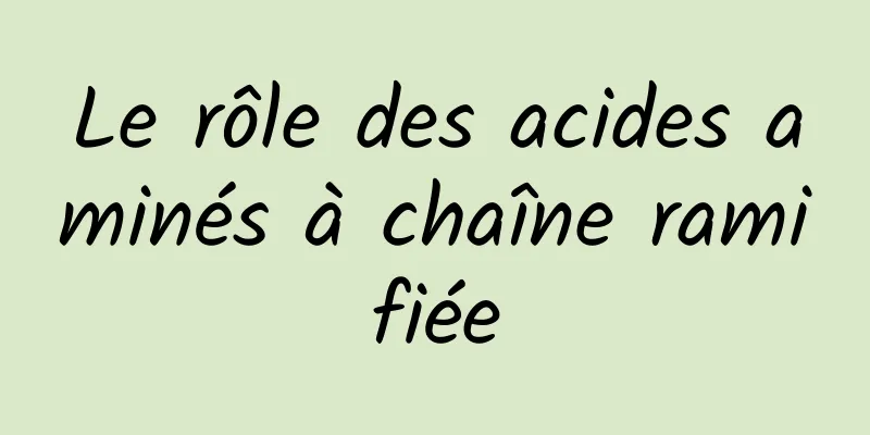 Le rôle des acides aminés à chaîne ramifiée