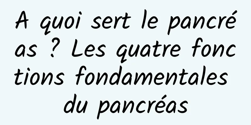 A quoi sert le pancréas ? Les quatre fonctions fondamentales du pancréas