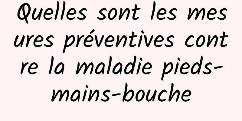 Quelles sont les mesures préventives contre la maladie pieds-mains-bouche