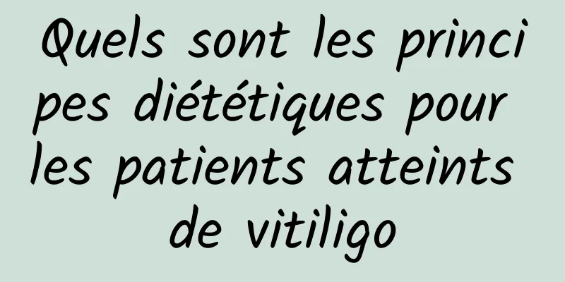 Quels sont les principes diététiques pour les patients atteints de vitiligo