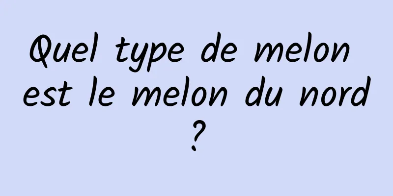 Quel type de melon est le melon du nord ? 