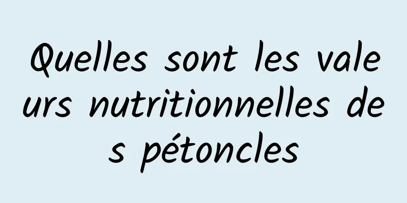 Quelles sont les valeurs nutritionnelles des pétoncles