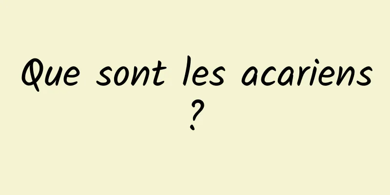 Que sont les acariens ? 