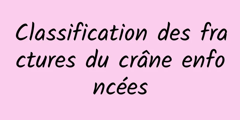 Classification des fractures du crâne enfoncées