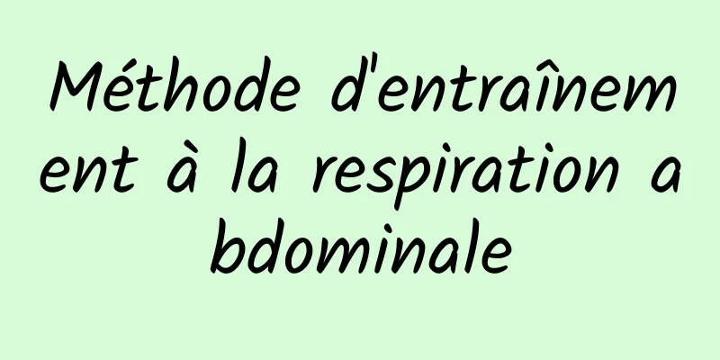 Méthode d'entraînement à la respiration abdominale