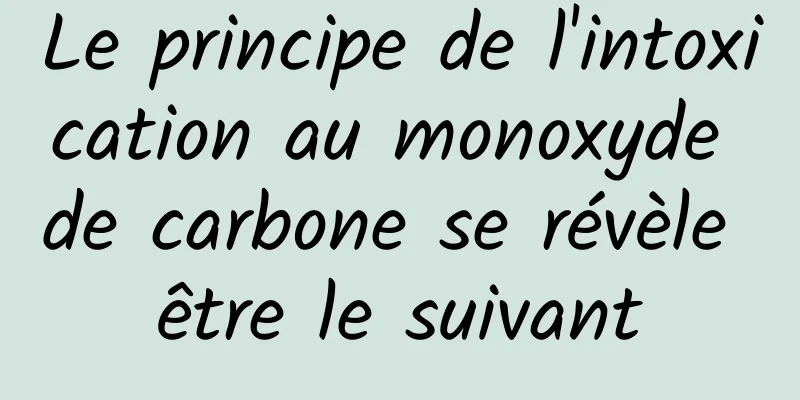 Le principe de l'intoxication au monoxyde de carbone se révèle être le suivant