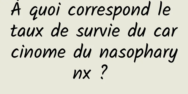 À quoi correspond le taux de survie du carcinome du nasopharynx ? 