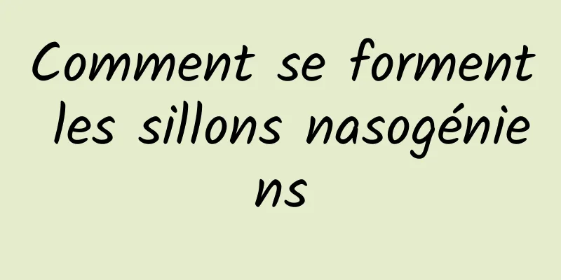 Comment se forment les sillons nasogéniens