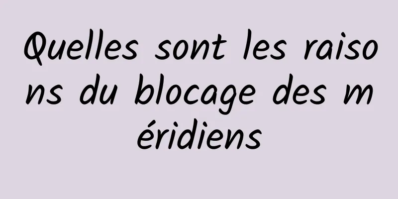 Quelles sont les raisons du blocage des méridiens