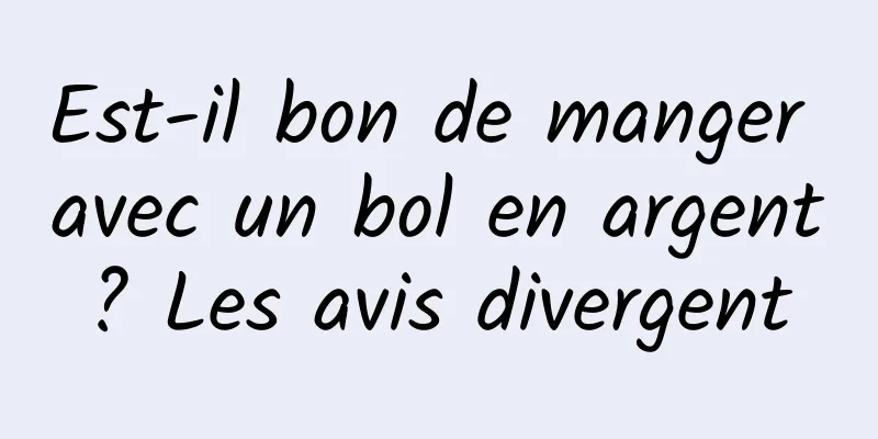 Est-il bon de manger avec un bol en argent ? Les avis divergent 