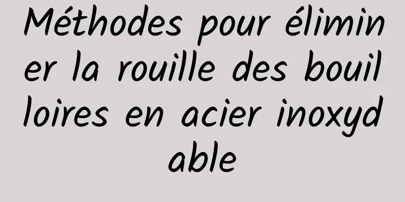 Méthodes pour éliminer la rouille des bouilloires en acier inoxydable