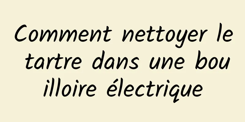 Comment nettoyer le tartre dans une bouilloire électrique