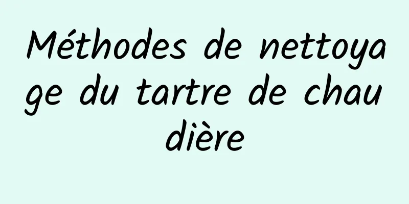 Méthodes de nettoyage du tartre de chaudière