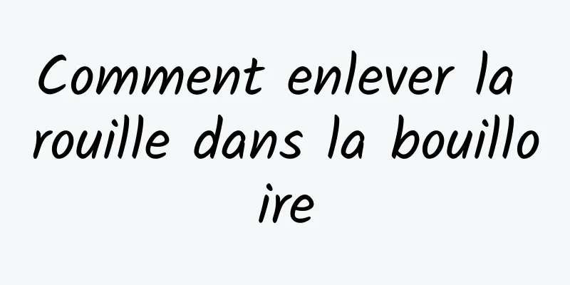 Comment enlever la rouille dans la bouilloire