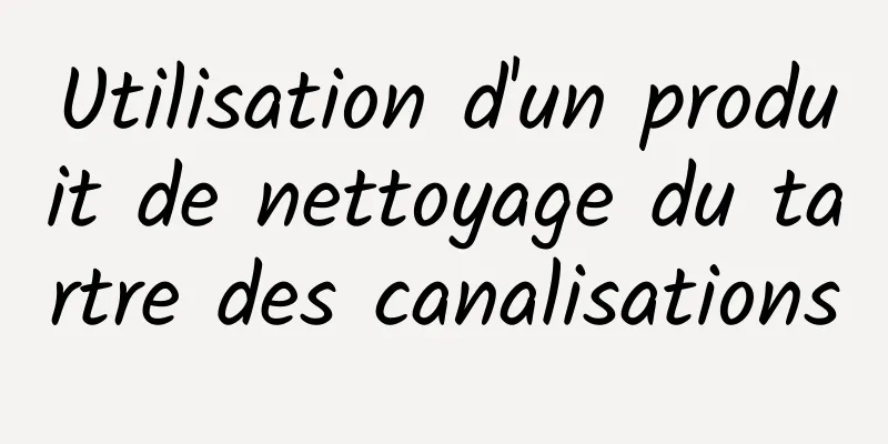 Utilisation d'un produit de nettoyage du tartre des canalisations