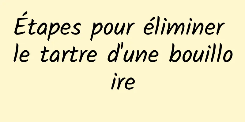 Étapes pour éliminer le tartre d'une bouilloire