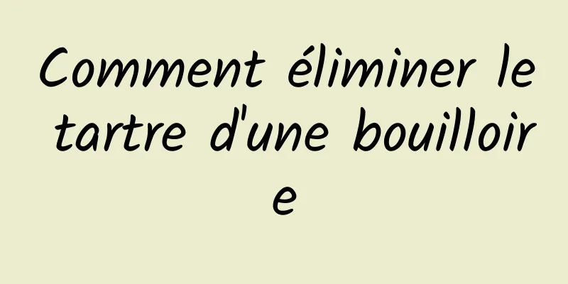 Comment éliminer le tartre d'une bouilloire