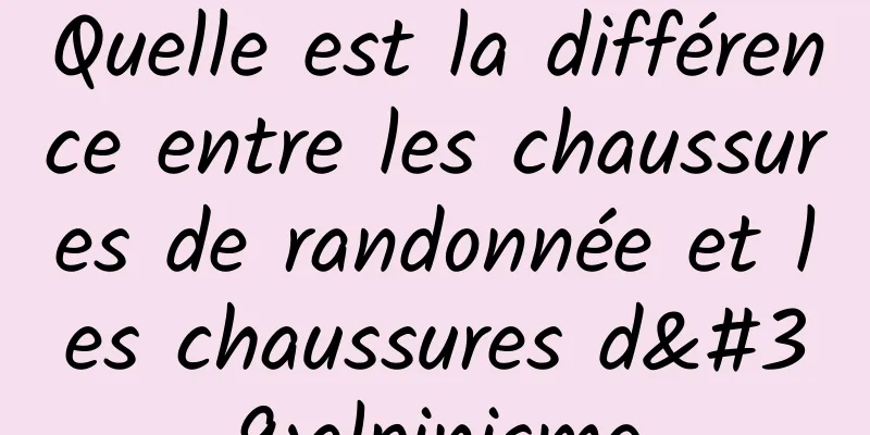 Quelle est la différence entre les chaussures de randonnée et les chaussures d'alpinisme