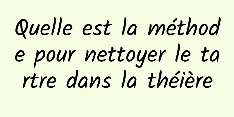 Quelle est la méthode pour nettoyer le tartre dans la théière