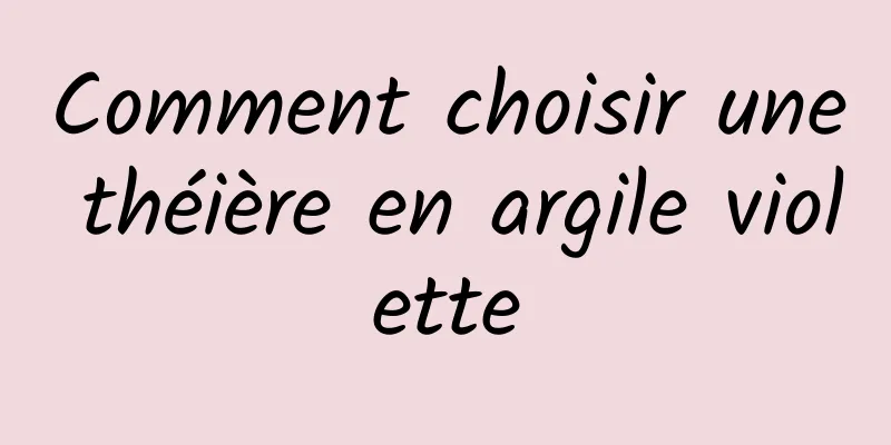 Comment choisir une théière en argile violette