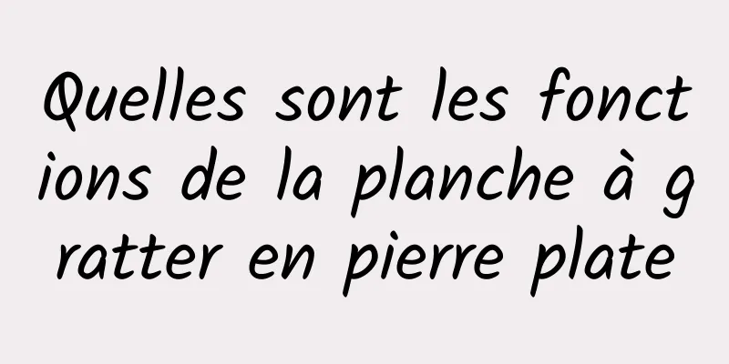 Quelles sont les fonctions de la planche à gratter en pierre plate