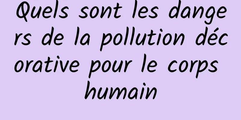 Quels sont les dangers de la pollution décorative pour le corps humain