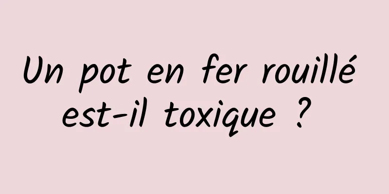 Un pot en fer rouillé est-il toxique ? 