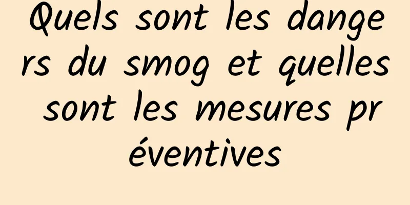 Quels sont les dangers du smog et quelles sont les mesures préventives