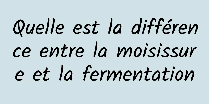 Quelle est la différence entre la moisissure et la fermentation