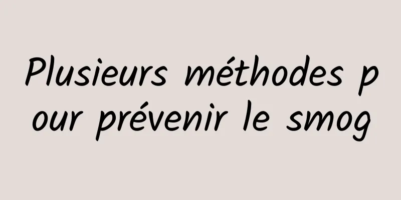 Plusieurs méthodes pour prévenir le smog