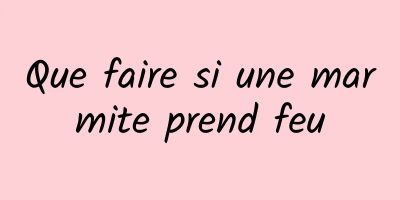 Que faire si une marmite prend feu