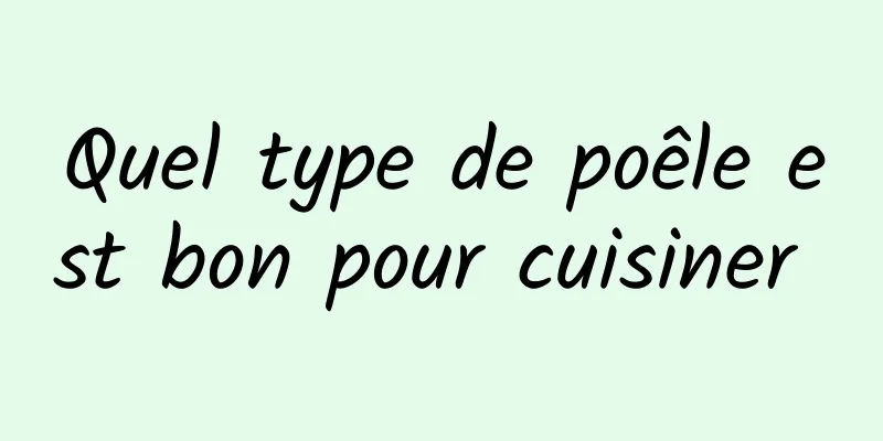 Quel type de poêle est bon pour cuisiner 