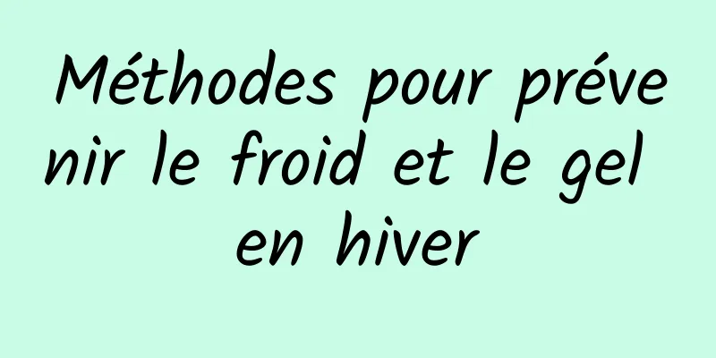 Méthodes pour prévenir le froid et le gel en hiver