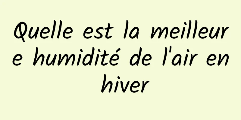 Quelle est la meilleure humidité de l'air en hiver