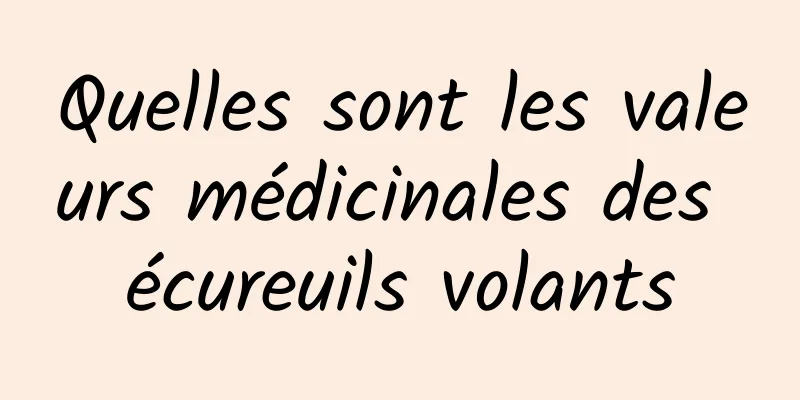 Quelles sont les valeurs médicinales des écureuils volants