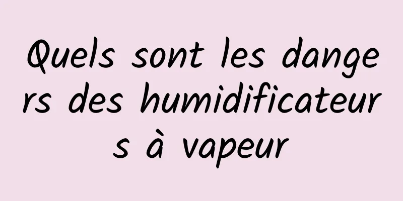 Quels sont les dangers des humidificateurs à vapeur