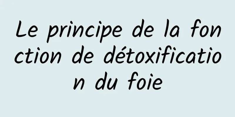 Le principe de la fonction de détoxification du foie