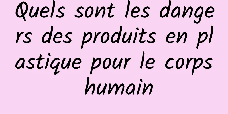 Quels sont les dangers des produits en plastique pour le corps humain