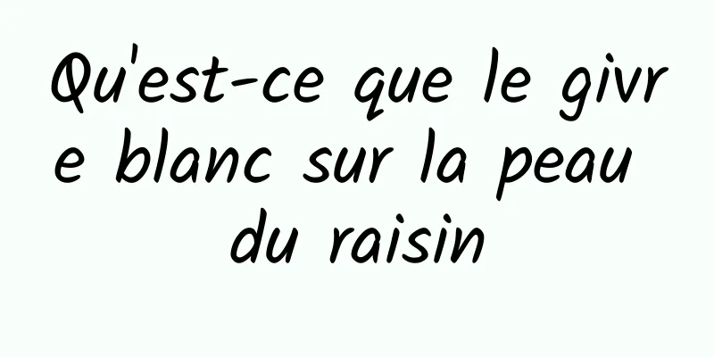 Qu'est-ce que le givre blanc sur la peau du raisin