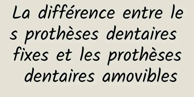 La différence entre les prothèses dentaires fixes et les prothèses dentaires amovibles