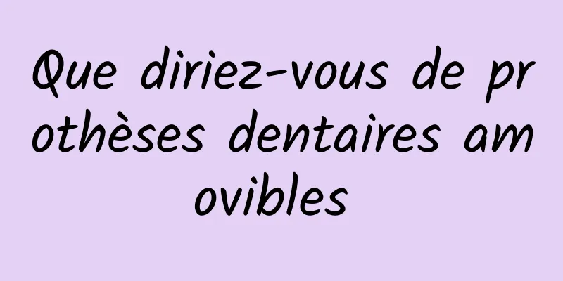 Que diriez-vous de prothèses dentaires amovibles 