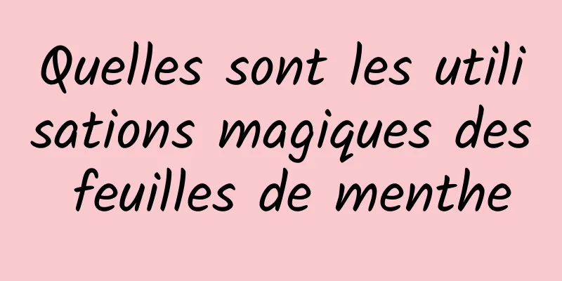 Quelles sont les utilisations magiques des feuilles de menthe