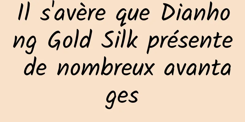 Il s'avère que Dianhong Gold Silk présente de nombreux avantages